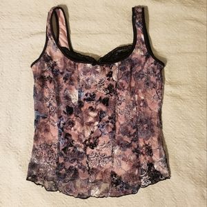 90s / y2k Rave lace tank top